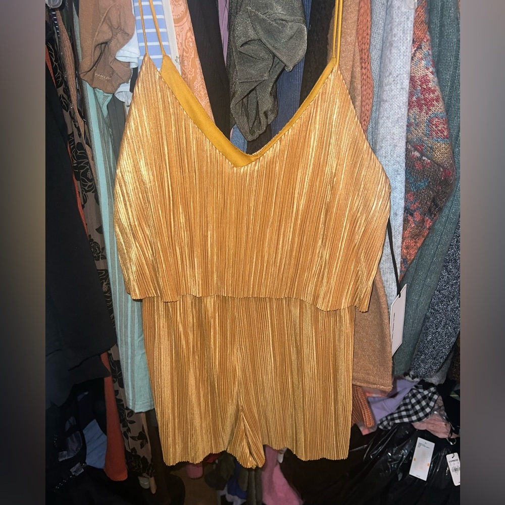 NWT gold romper